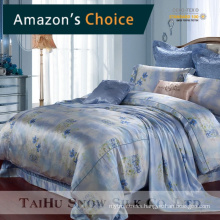 Taihu Snow luxury printed flower silk bedding set silk comforter set